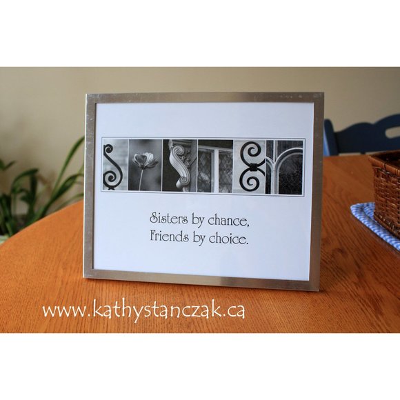 8x10 SISTER Alphabet Art Photograph - Picture 1 of 2